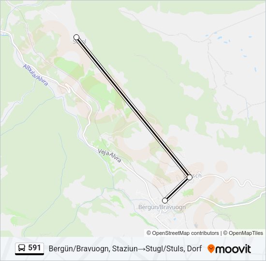 591 Bus Line Map
