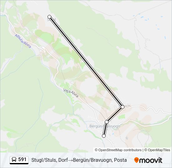 591 Bus Line Map