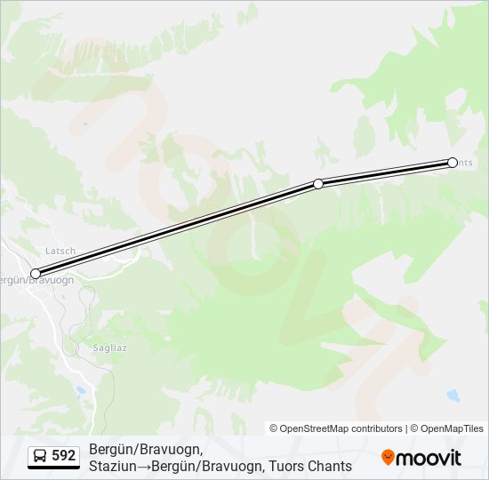 592 Bus Line Map