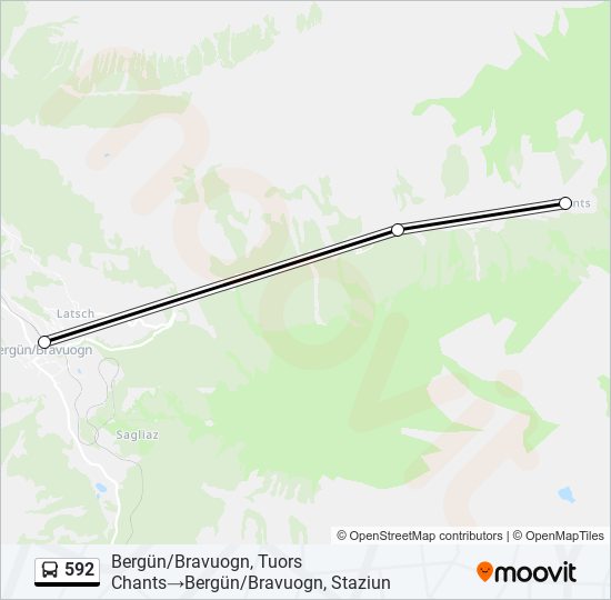 592 Bus Line Map