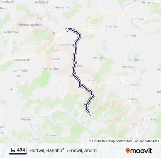 494 Bus Line Map