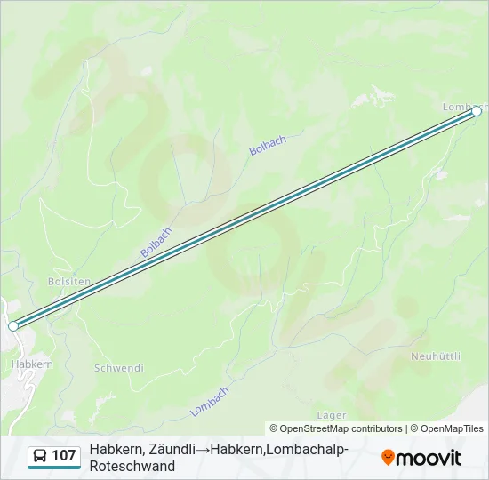 107 Bus Line Map