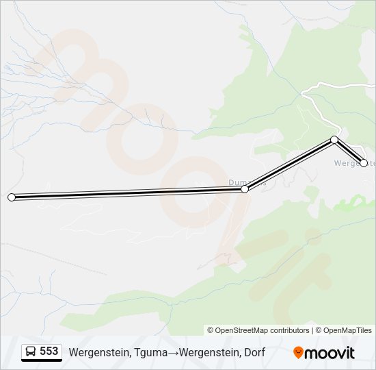 553 Bus Line Map