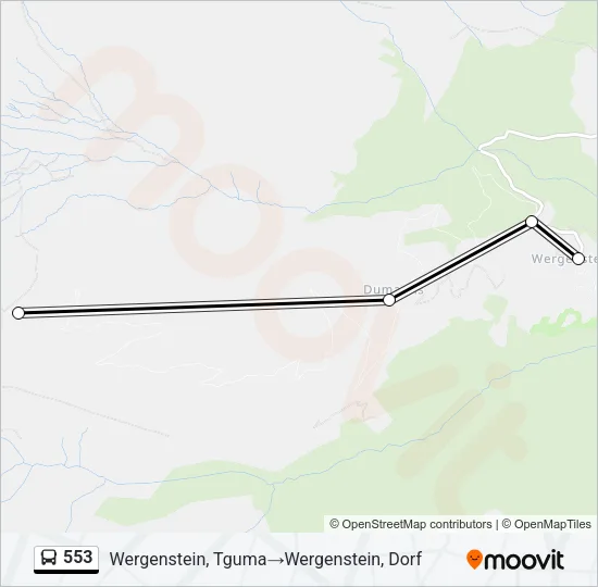 553 Bus Line Map