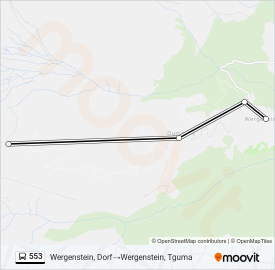 553 Bus Line Map