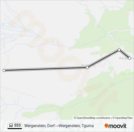 553 Bus Line Map