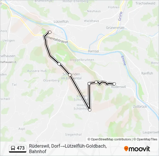 473 Bus Line Map