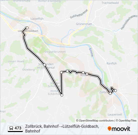 473 Bus Line Map