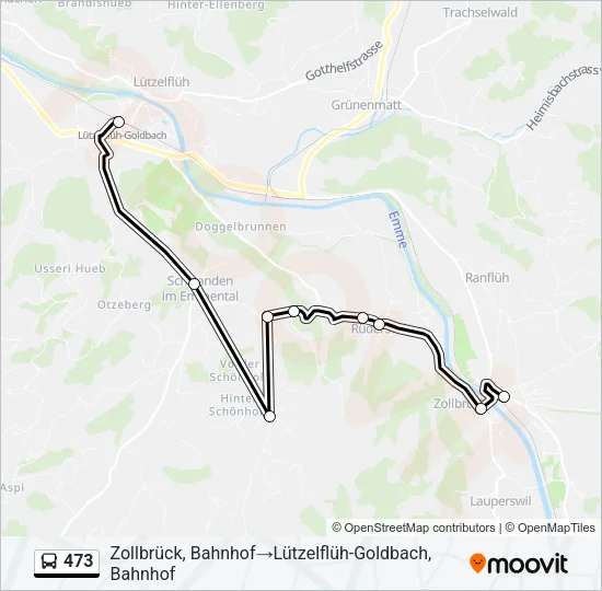 473 Bus Line Map