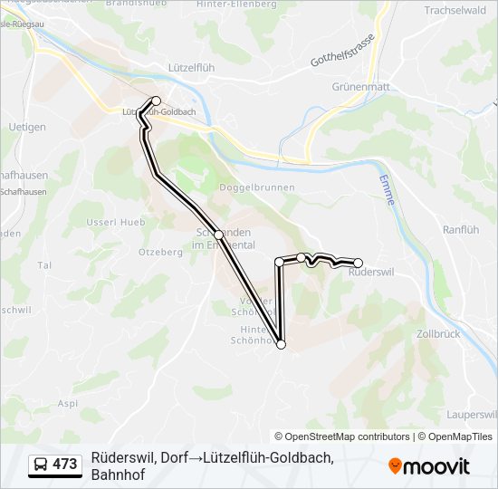 473 Bus Line Map
