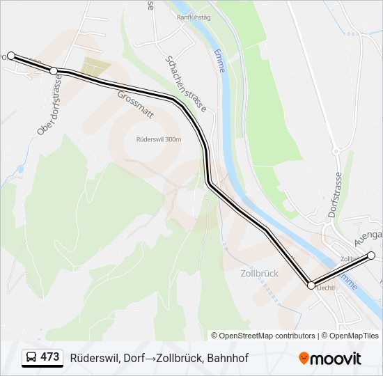 473 Bus Line Map