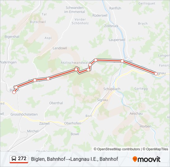 272 Bus Line Map
