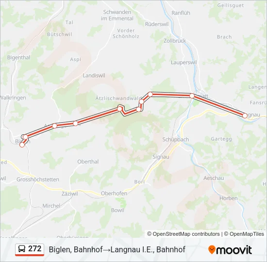 272 Bus Line Map