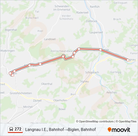 272 Bus Line Map