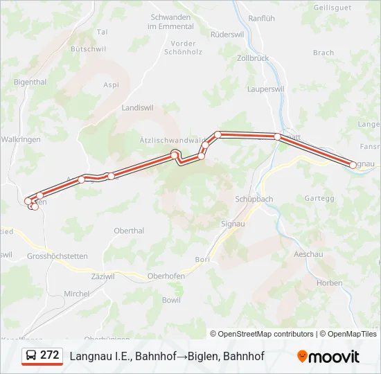 272 Bus Line Map