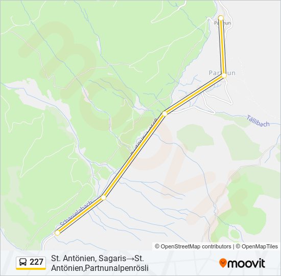 227 Bus Line Map