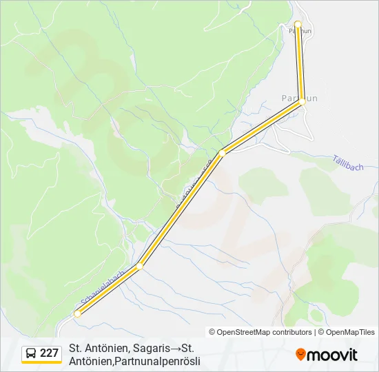 227 Bus Line Map
