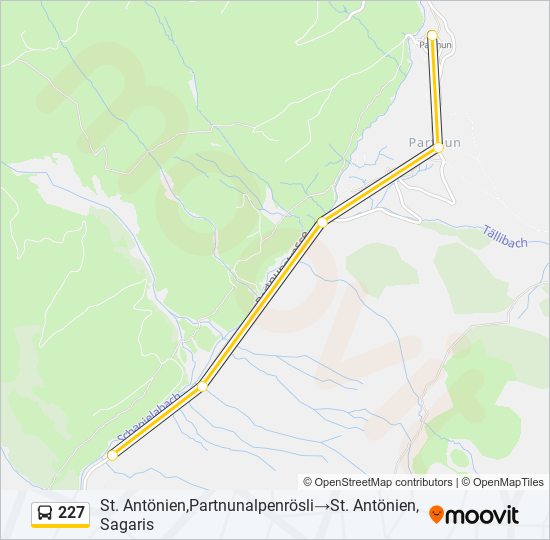 227 Bus Line Map