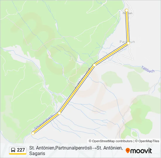 227 Bus Line Map
