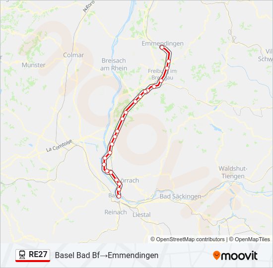 RE27 Train Line Map