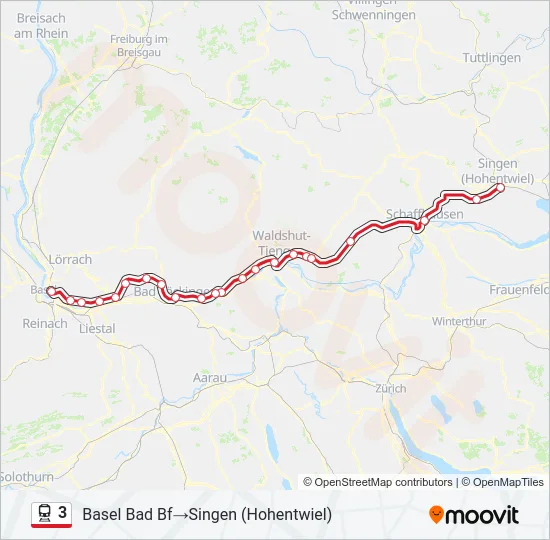 3 Train Line Map