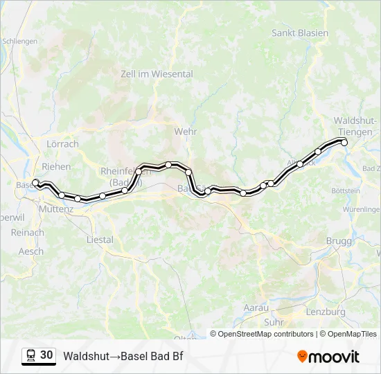 30 Train Line Map