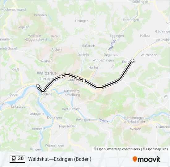 Plan de la ligne 30 de 