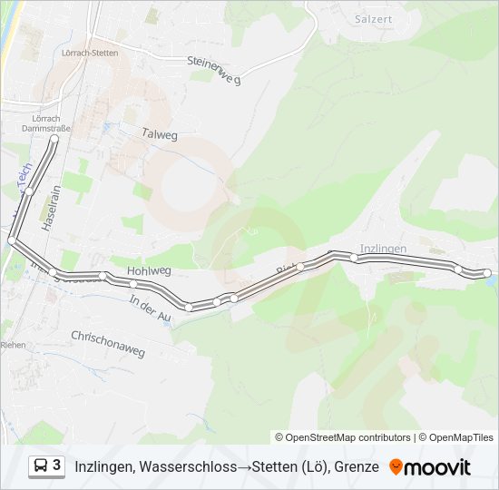3 Bus Line Map