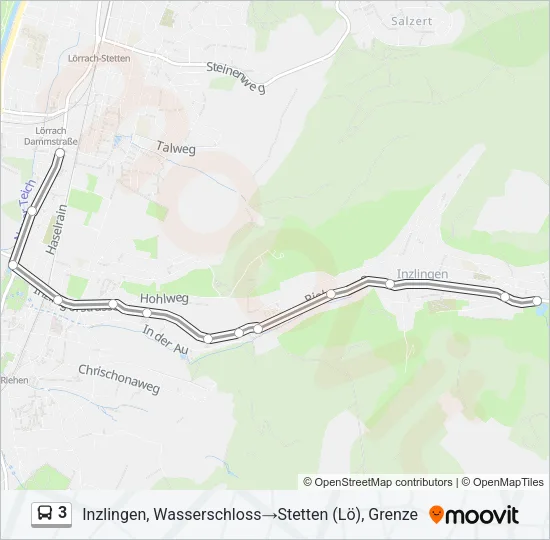 3 Bus Line Map