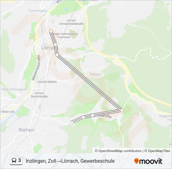 3 Bus Line Map