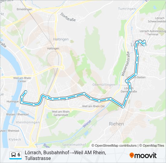 6 Bus Line Map