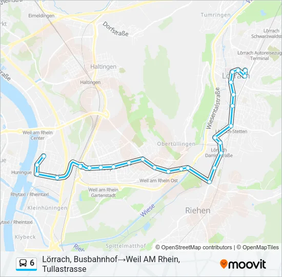 6 Bus Line Map
