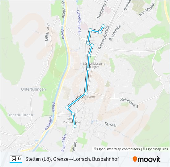 6 Bus Line Map