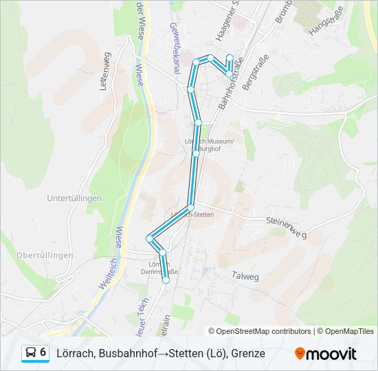 6 Bus Line Map