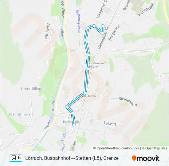 6 Bus Line Map
