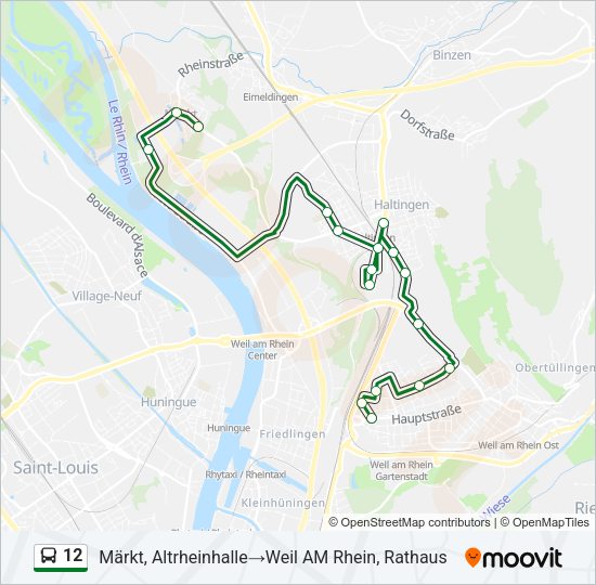 12 Bus Line Map