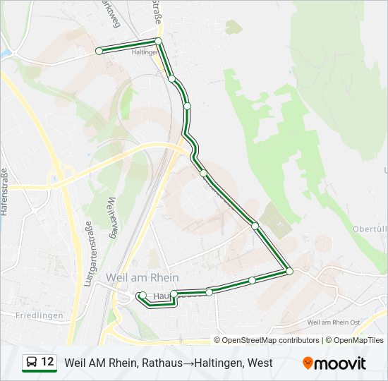 12 Bus Line Map