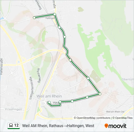 12 Bus Line Map