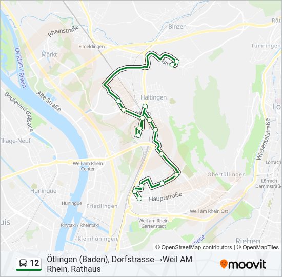 12 Bus Line Map