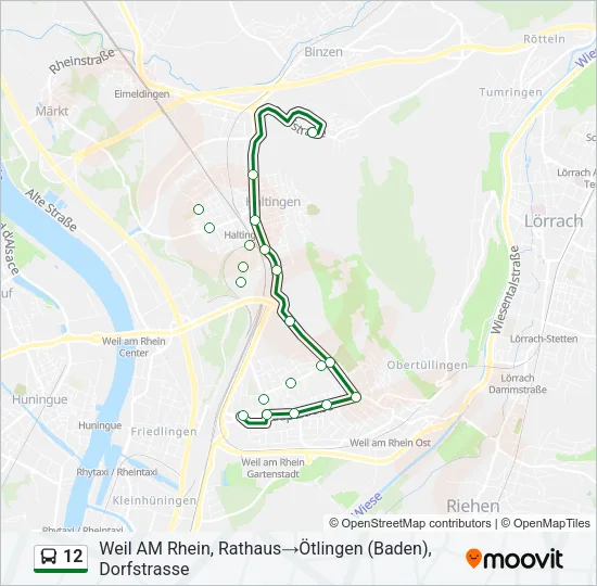 12 Bus Line Map