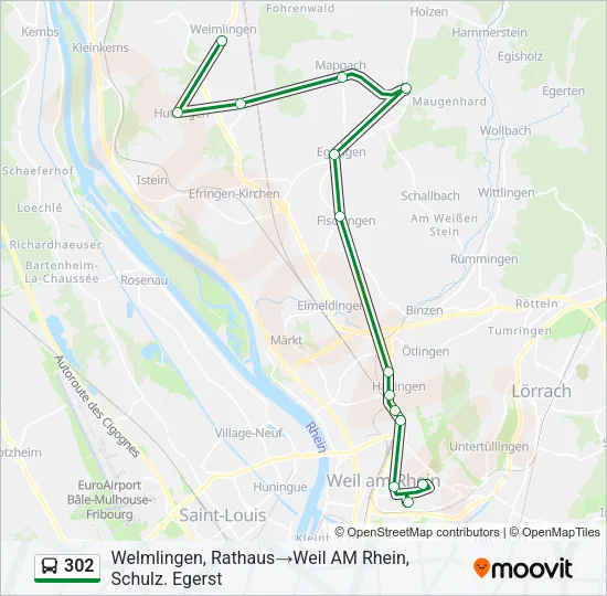 302 Bus Line Map