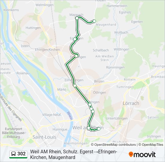 302 Bus Line Map