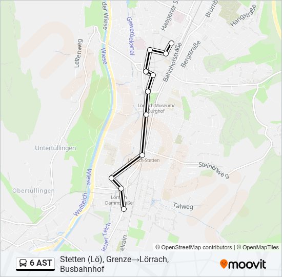 6 AST Bus Line Map