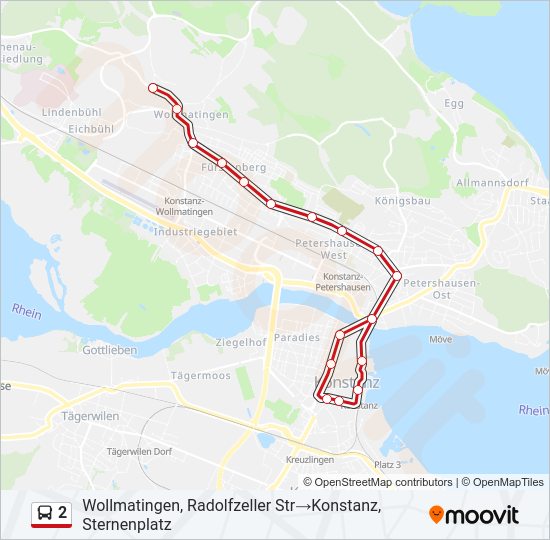 2 Bus Line Map