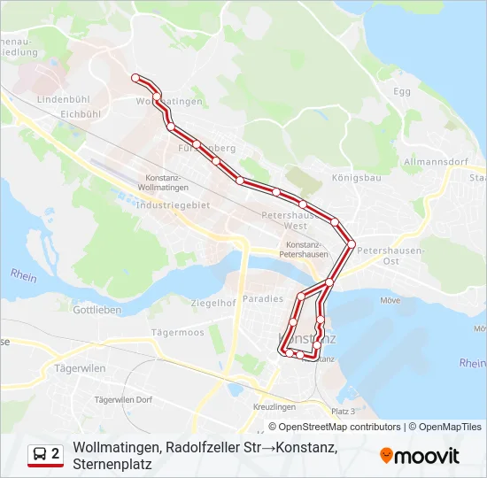 2 Bus Line Map