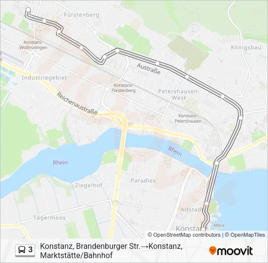 3 Bus Line Map