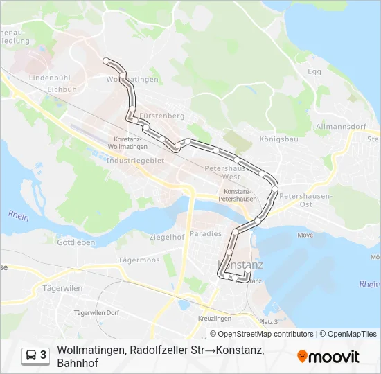 3 Bus Line Map