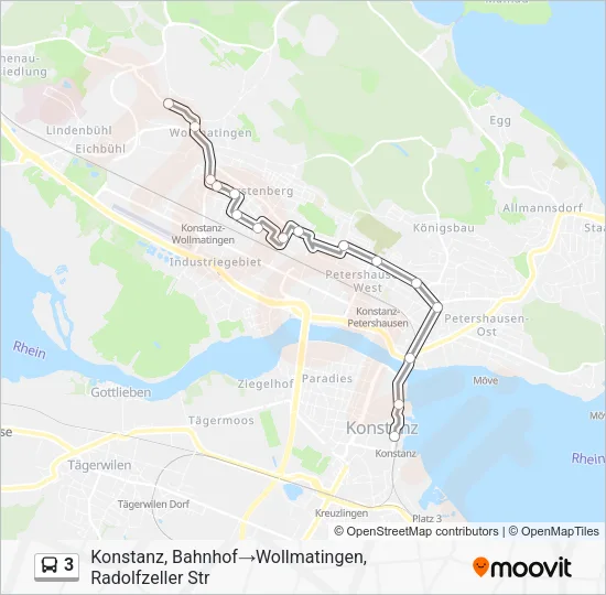 3 Bus Line Map