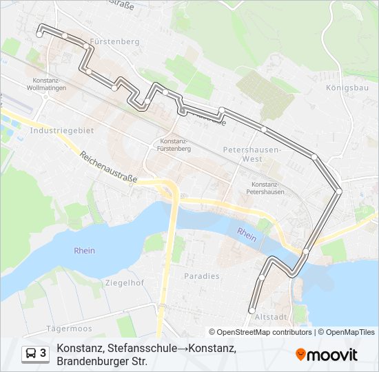 3 Bus Line Map