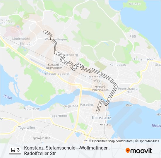 3 Bus Line Map
